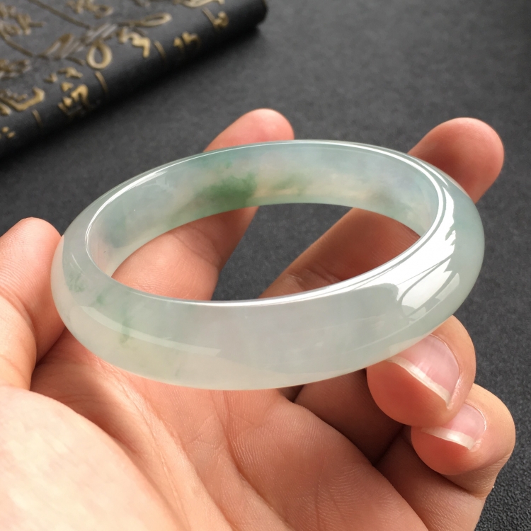 (超值推荐)冰种飘花手镯(57.4mm)