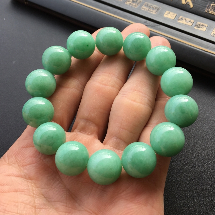 (超值推荐)糯冰种豆色圆珠手链