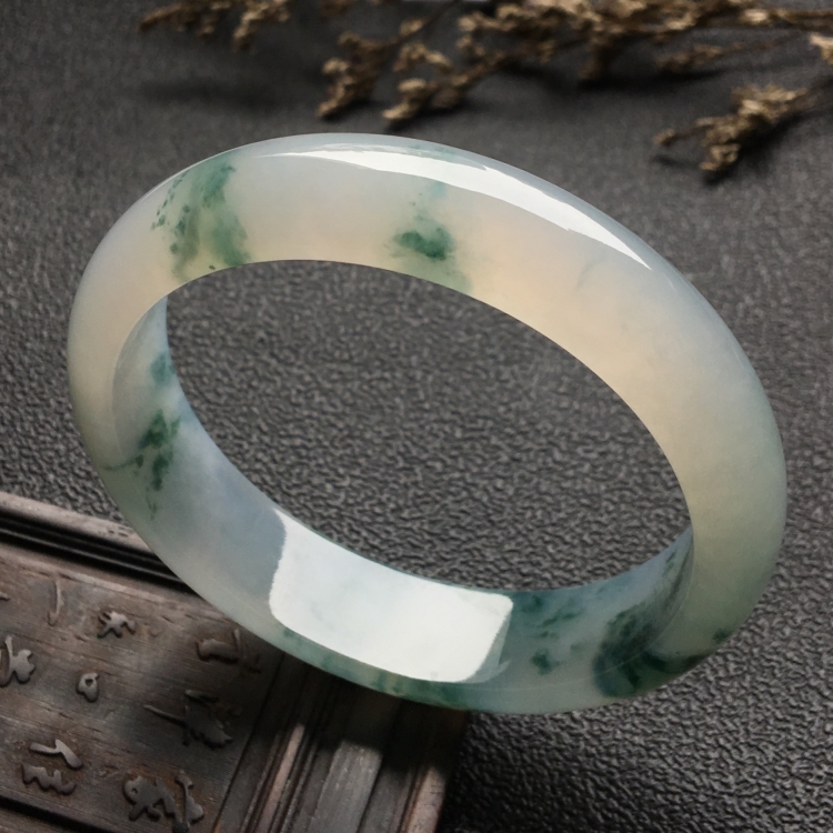 （超值推荐）冰种飘花手镯（59mm）