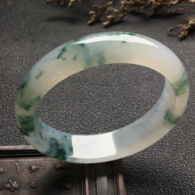 （超值推荐）冰种飘花手镯（59mm）