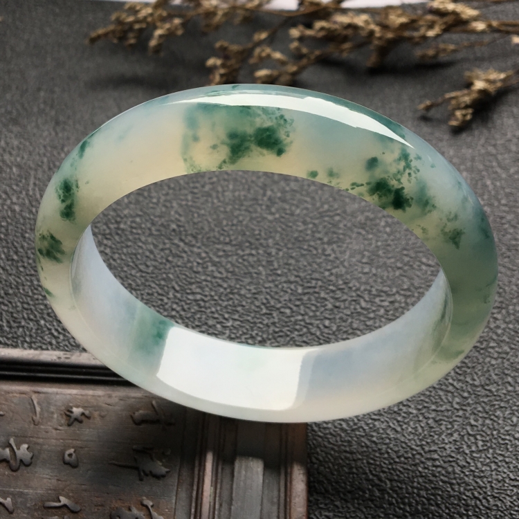 （超值推荐）冰种飘花手镯（59mm）