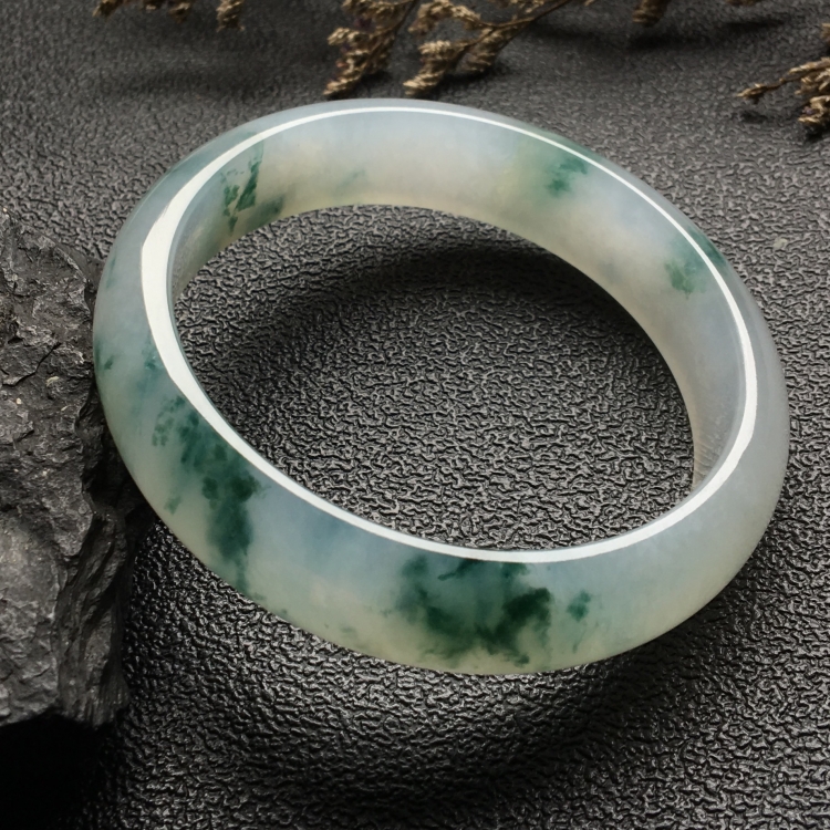 （超值推荐）冰种飘花手镯（59mm）