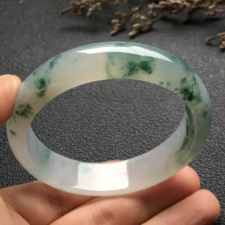 （超值推荐）冰种飘花手镯（59mm）