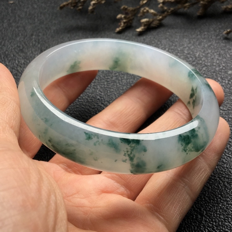 （超值推荐）冰种飘花手镯（59mm）