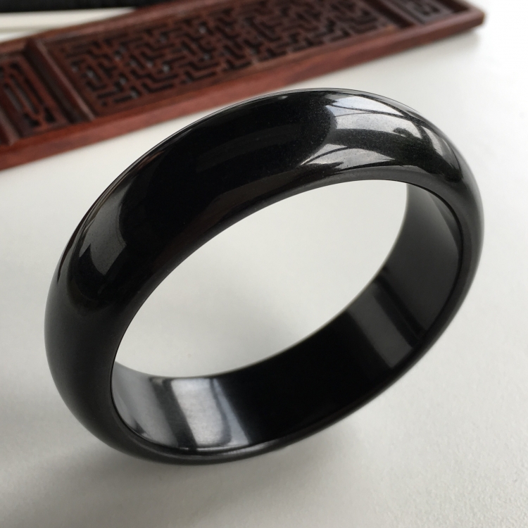 (超值推荐)细糯种墨翠手镯(61.2mm)