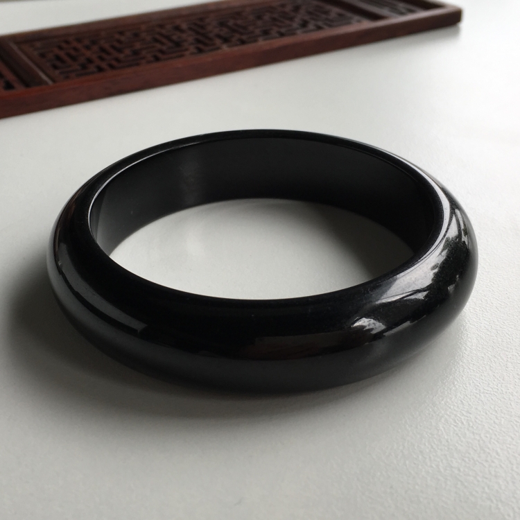 (超值推荐)细糯种墨翠手镯(60.7mm)