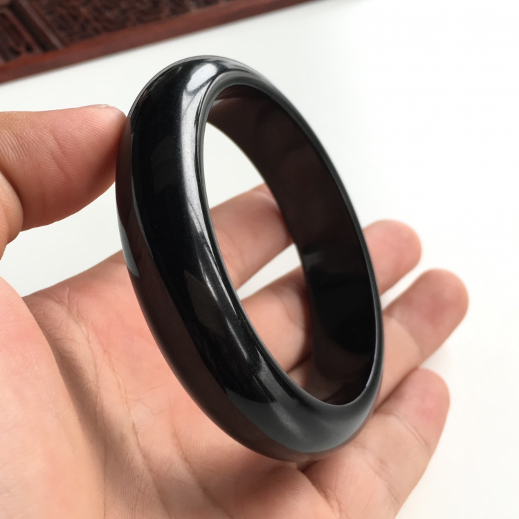 (超值推荐)细糯种墨翠手镯(60.7mm)