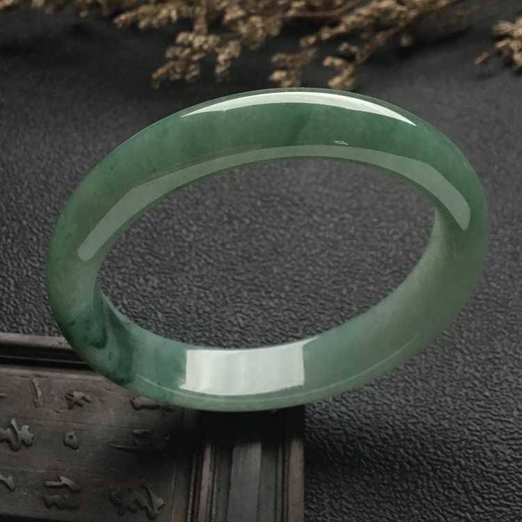 （超值推荐）糯冰种晴水飘花手镯（58mm）