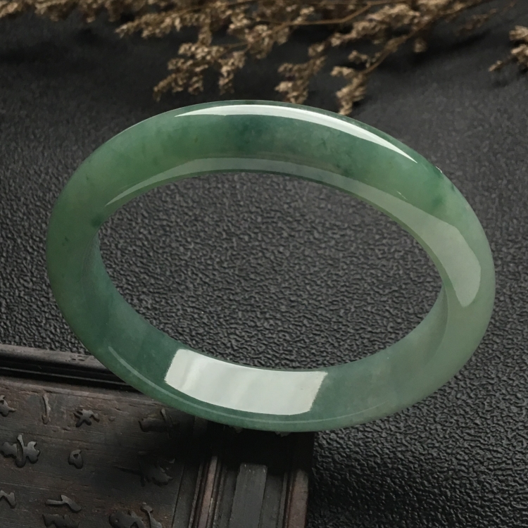 （超值推荐）糯冰种晴水飘花手镯（58mm）