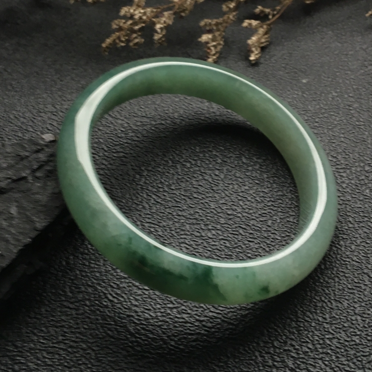 （超值推荐）糯冰种晴水飘花手镯（58mm）