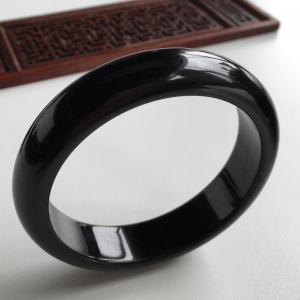 (超值推荐)细糯种墨翠手镯(58mm)