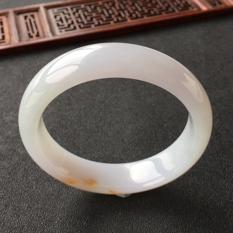 (  超值推荐)糯冰种飘黄翡手镯(60.5mm)