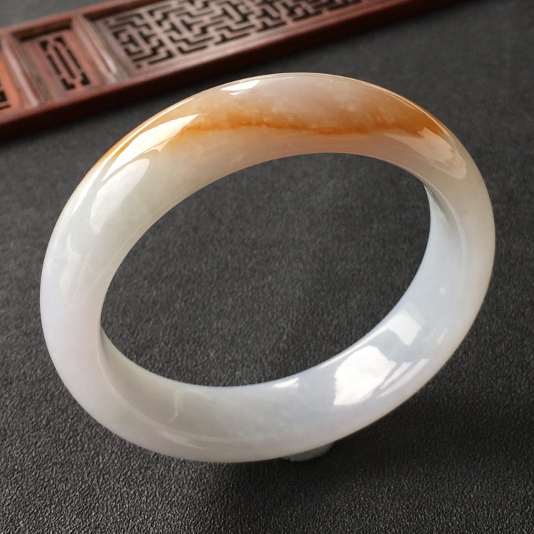 (超值推荐)糯冰种黄翡手镯(60.3mm)