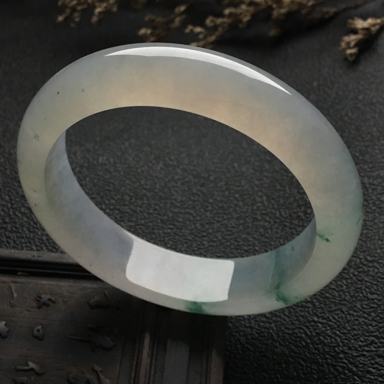 （超值推荐）冰种飘花手镯（55.5mm）