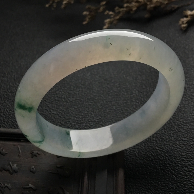 （超值推荐）冰种飘花手镯（55.5mm）