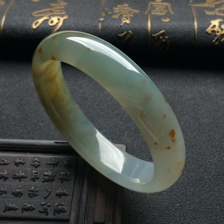 （超值推荐）糯冰种褐黄翡手镯（60mm）