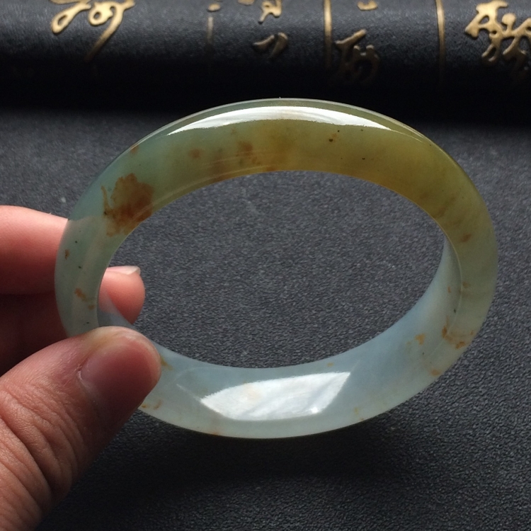 （超值推荐）糯冰种褐黄翡手镯（60mm）
