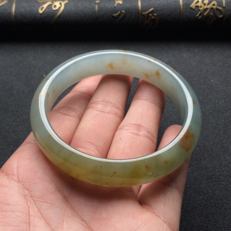 （超值推荐）糯冰种褐黄翡手镯（60mm）