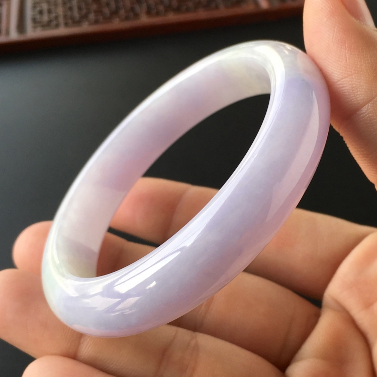 (超值推荐)糯冰种紫罗兰手镯(57.2mm)