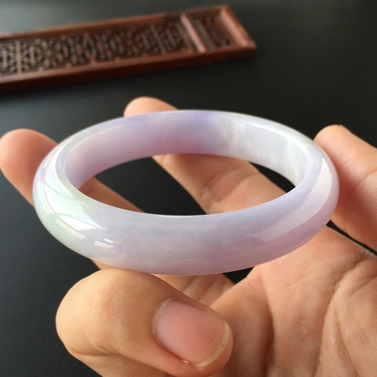 (超值推荐)糯冰种紫罗兰手镯(57.2mm)