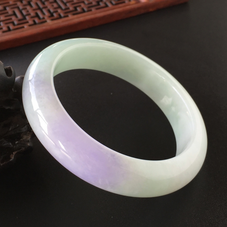 (超值推荐)糯冰种晴水紫罗兰手镯(56.5mm)