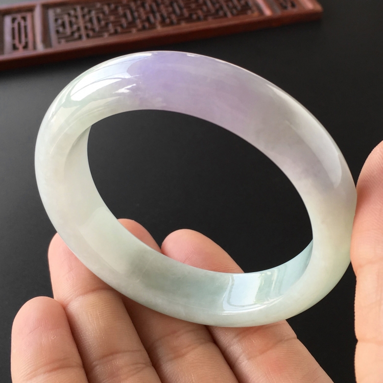 (超值推荐)糯冰种晴水紫罗兰手镯(56.5mm)