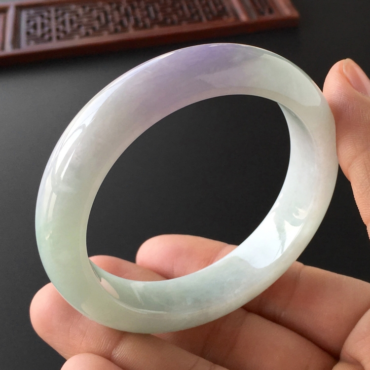 (超值推荐)糯冰种晴水紫罗兰手镯(56.5mm)