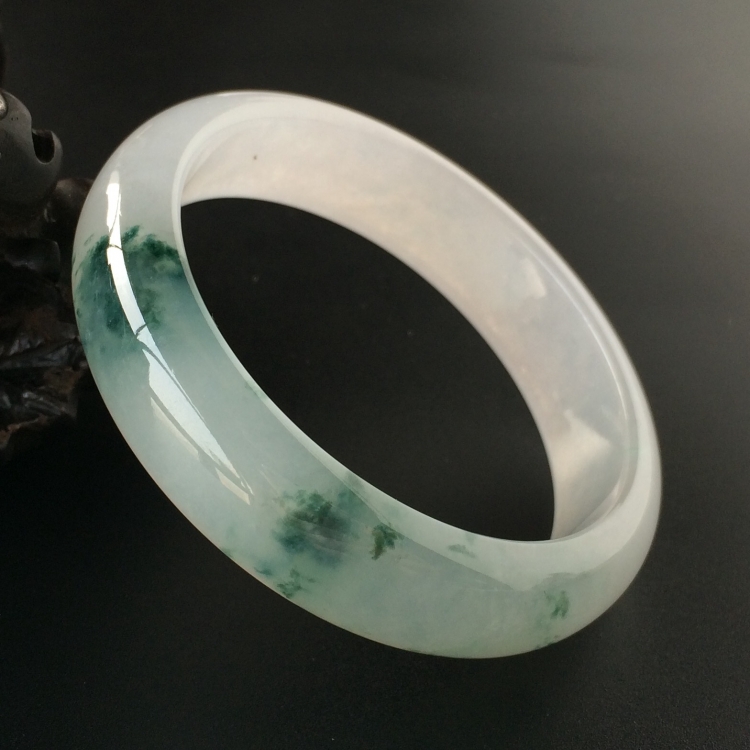 (超值推荐)冰种飘花手镯(56.4mm)
