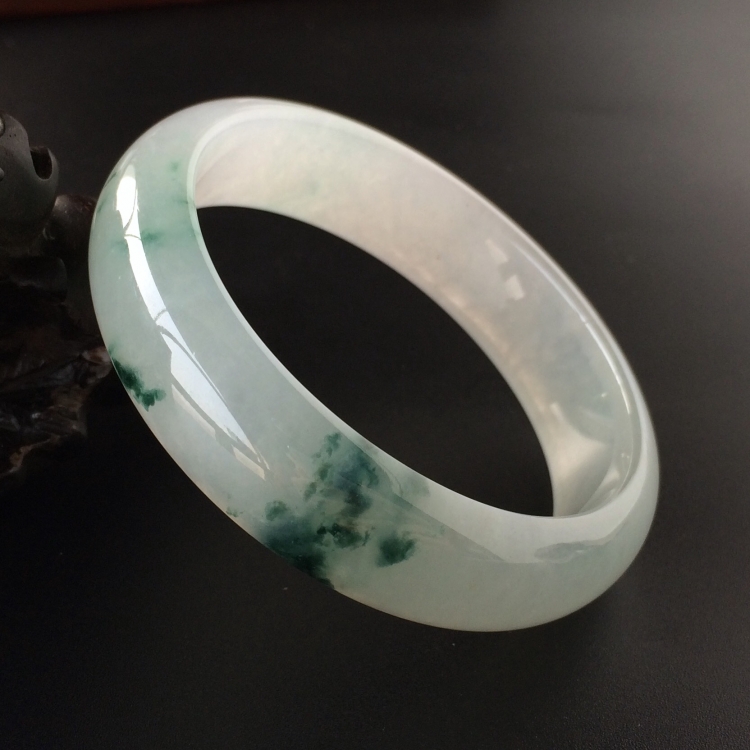 (超值推荐)冰种飘花手镯(56mm)