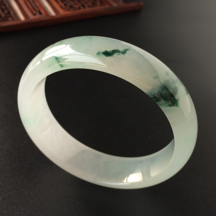 (超值推荐)冰种飘花手镯(56mm)