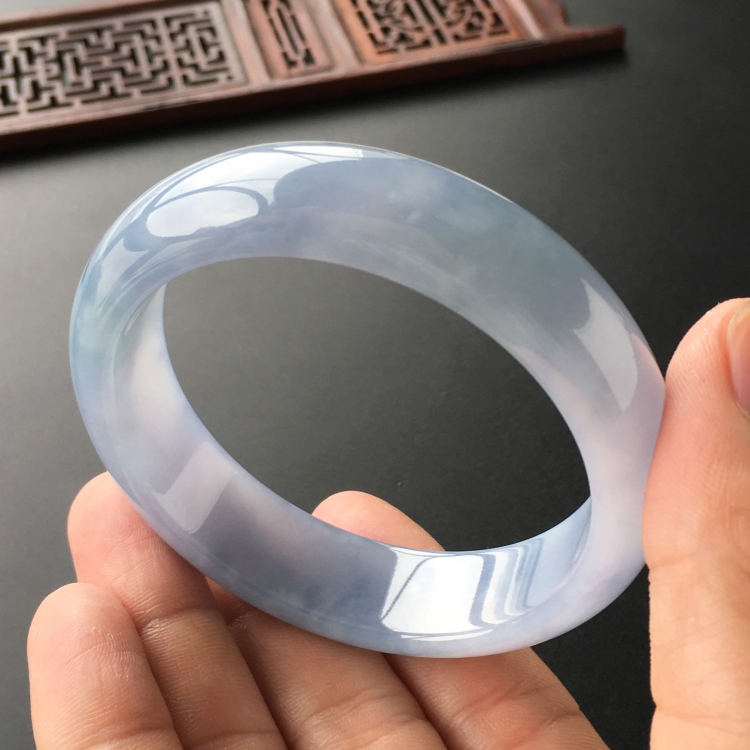 (超值推荐)糯冰种紫罗兰手镯(57.1mm)