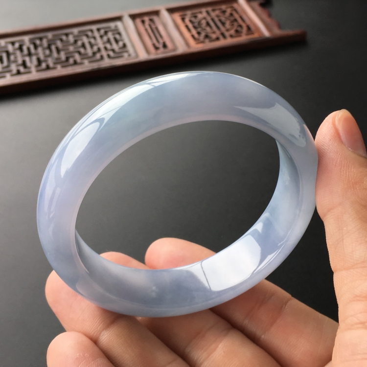 (超值推荐)糯冰种紫罗兰手镯(57.1mm)
