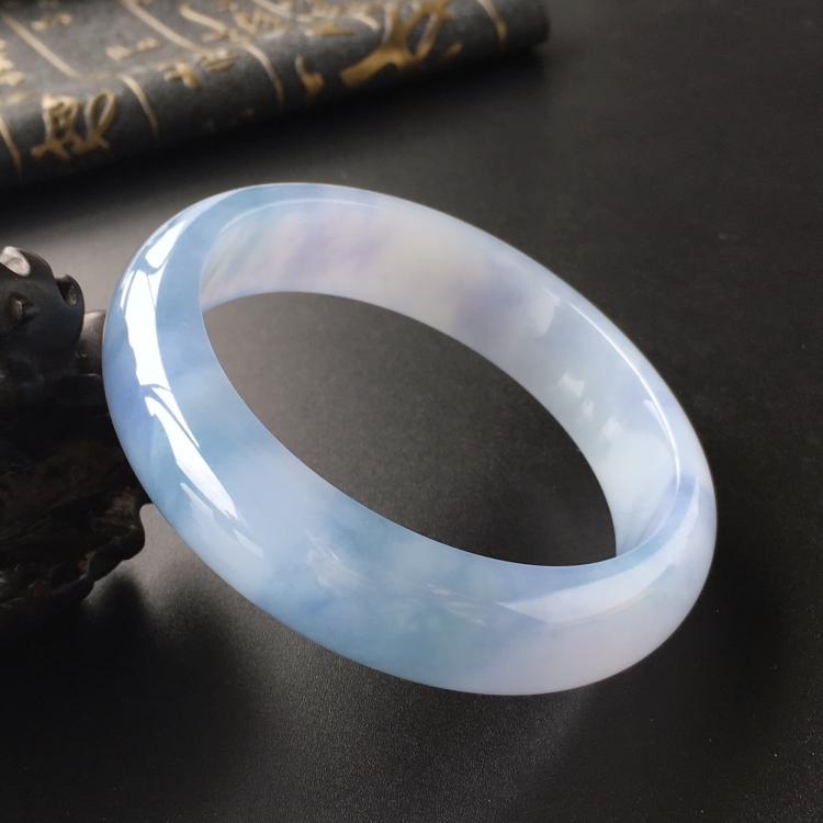 (超值推荐)糯冰种紫罗兰手镯(59.5mm)