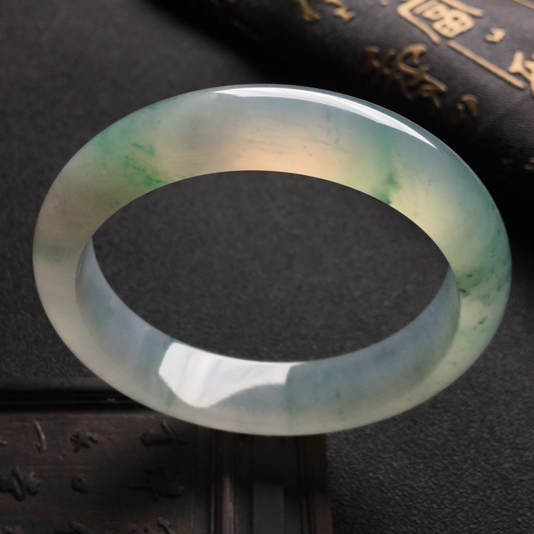 （超值推荐）冰种飘花手镯（56.5mm）