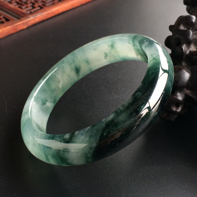 (超值推荐)冰种飘花手镯(55.2mm)