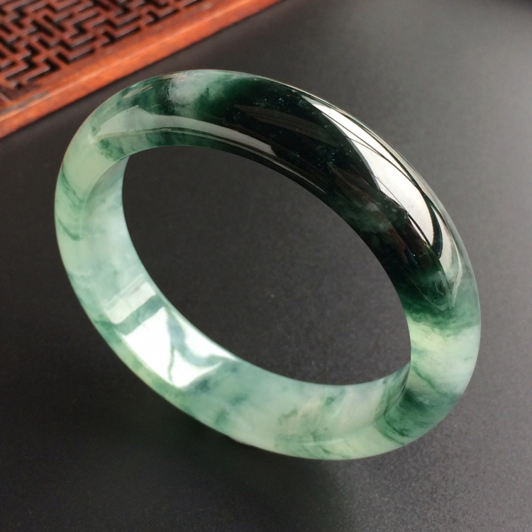 (超值推荐)冰种飘花手镯(55.2mm)