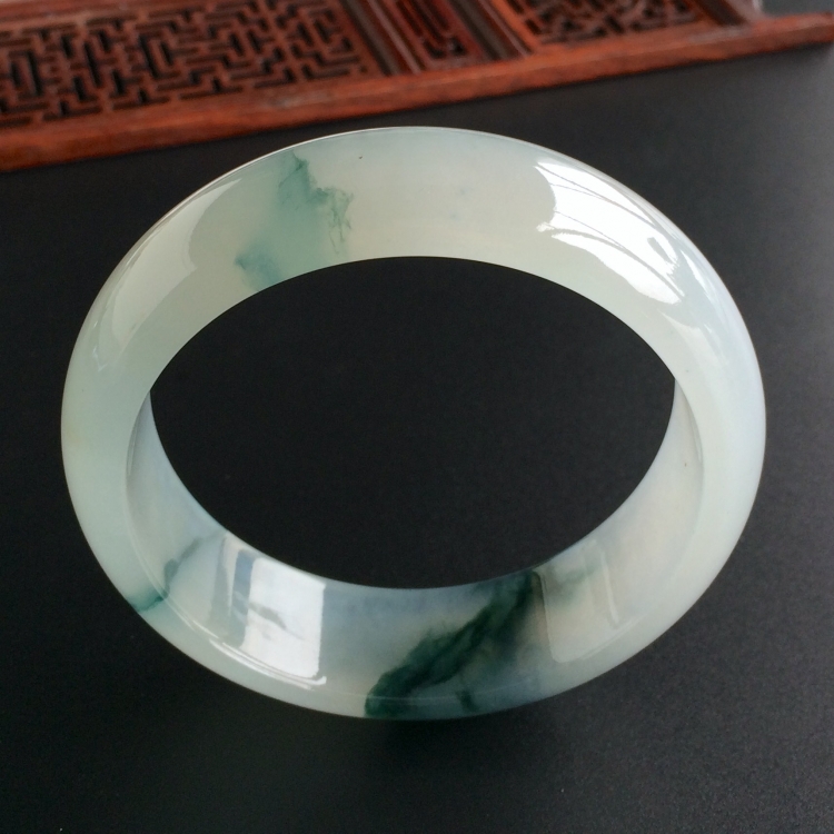 (超值推荐)冰种飘花手镯(59.7mm)