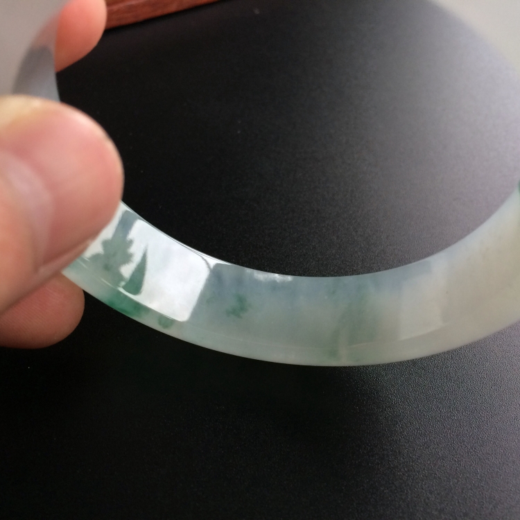 (超值推荐)冰种飘花手镯(54.6mm)