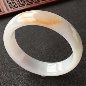 (超值推荐)糯冰种飘黄翡手镯(59.2mm)