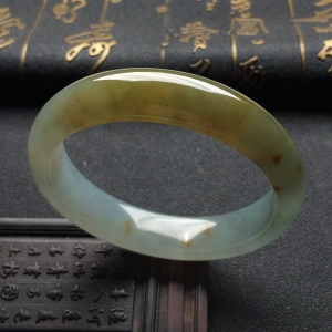 （超值推荐）糯冰种褐黄翡手镯（60mm）