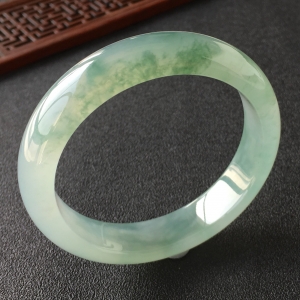 (超值推荐)冰种飘花手镯(56mm)