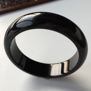 (超值推荐)细糯种墨翠手镯(57mm)