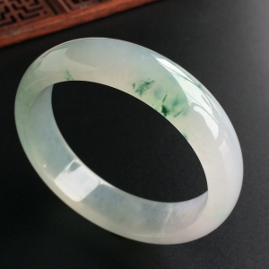 (超值推荐)冰种飘花手镯(53.4mm)