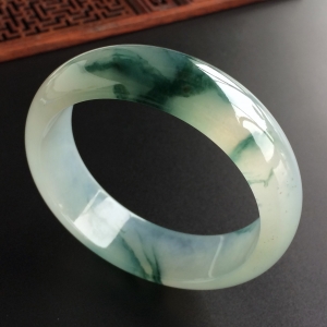 (超值推荐)冰种飘花手镯(59.6mm)