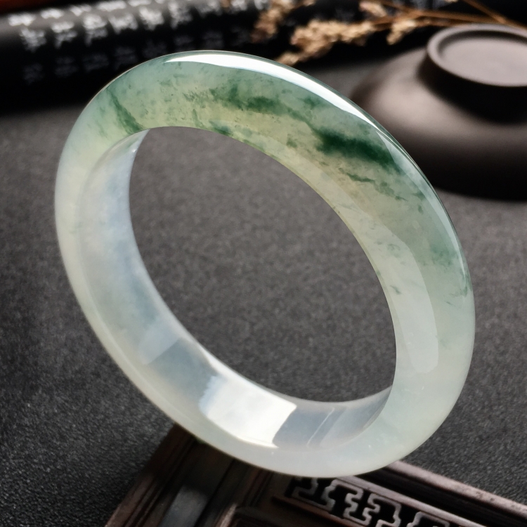 （超值推荐）冰种飘花手镯（57.2mm）