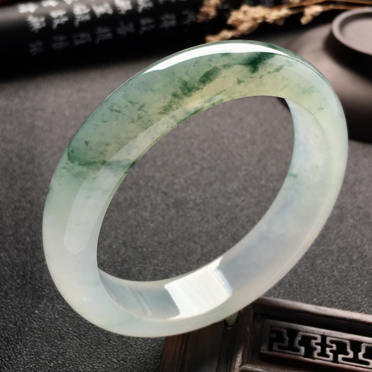 （超值推荐）冰种飘花手镯（57.2mm）