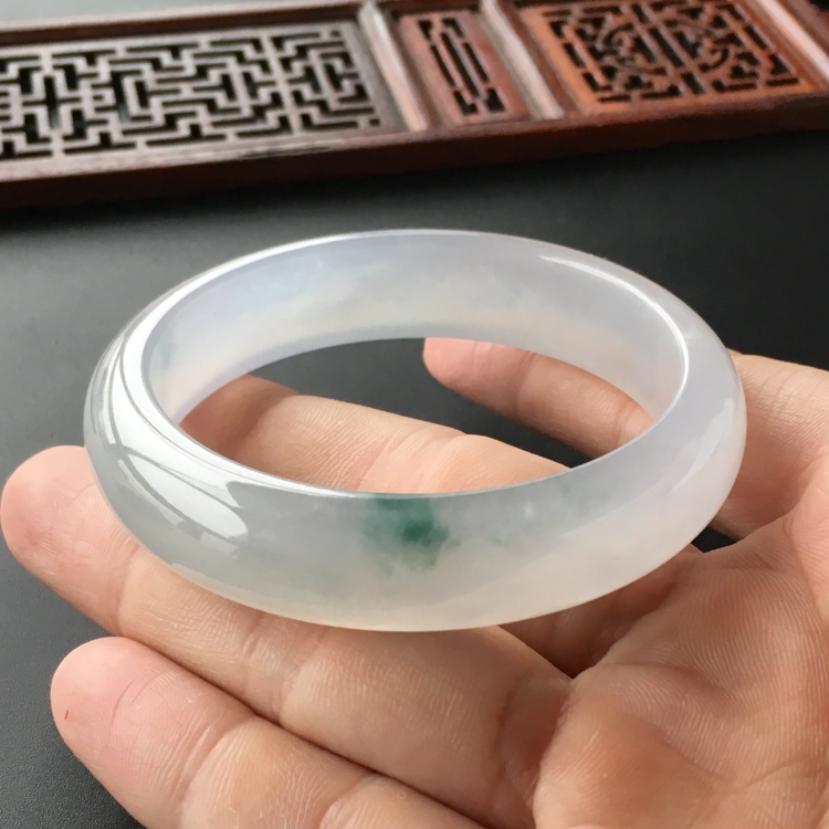 (超值推荐)冰种飘花手镯(54mm)