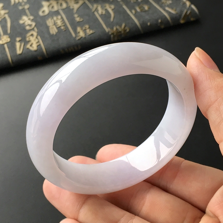 (超值推荐)糯冰种淡紫罗兰手镯(58.1mm)