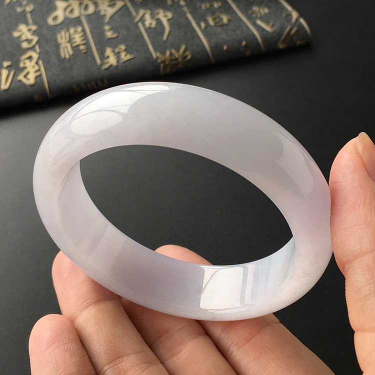(超值推荐)糯冰种淡紫罗兰手镯(58.1mm)