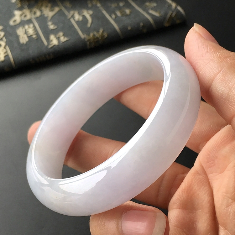 (超值推荐)糯冰种淡紫罗兰手镯(58.1mm)